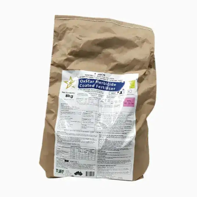 OxStar Lawn Fertiliser & Weed Preventer 8kg