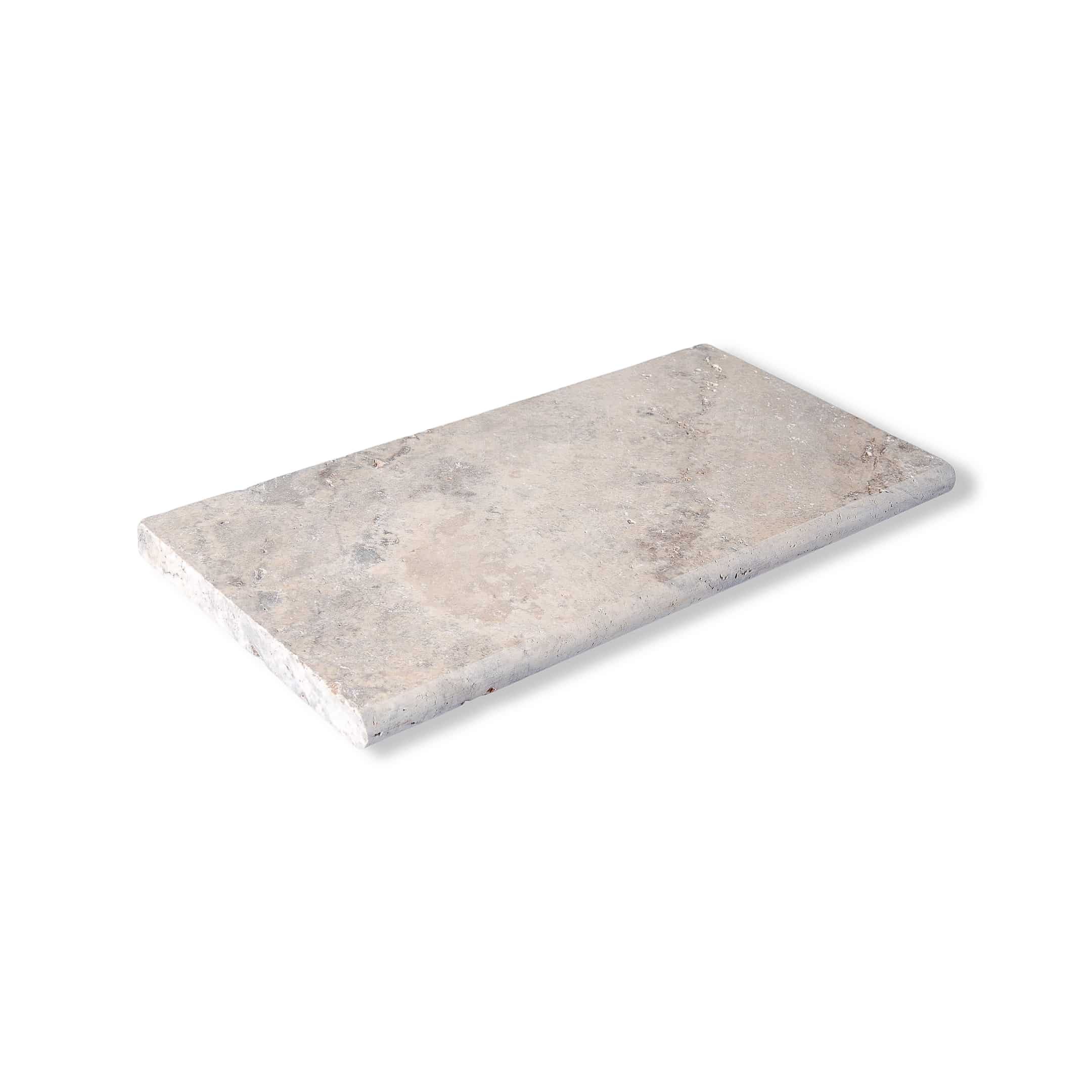 Travertine Silver Bullnose Coping 610 x 305 x 30mm