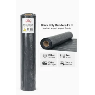 Builder Film 100um 2m x 100m Black